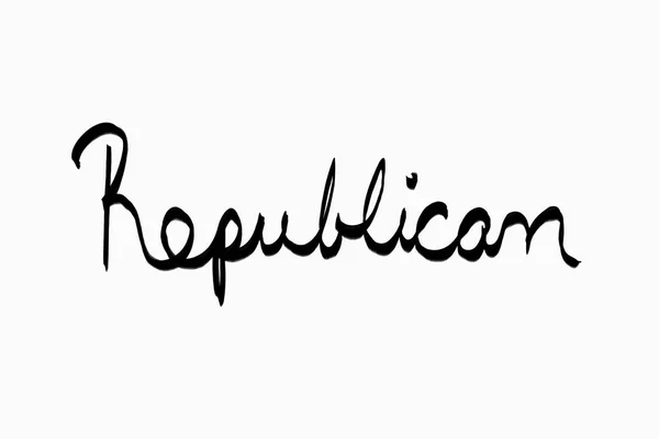 Republicano escrito en blanco —  Fotos de Stock