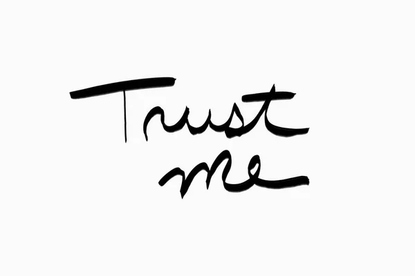 Trust me written on white — Stock Photo, Image