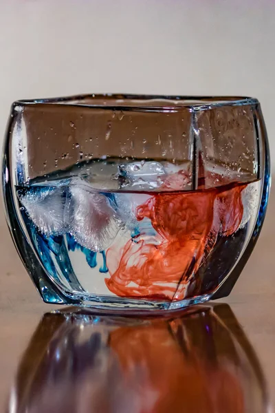 Water with red and blue dye — Stock Photo, Image