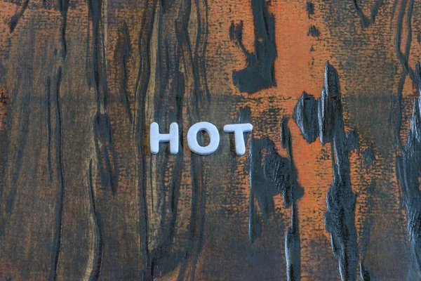 Hot written in white lettering — Stock Photo, Image