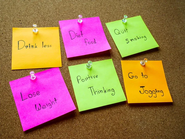 Post it note für gesunde — Stockfoto