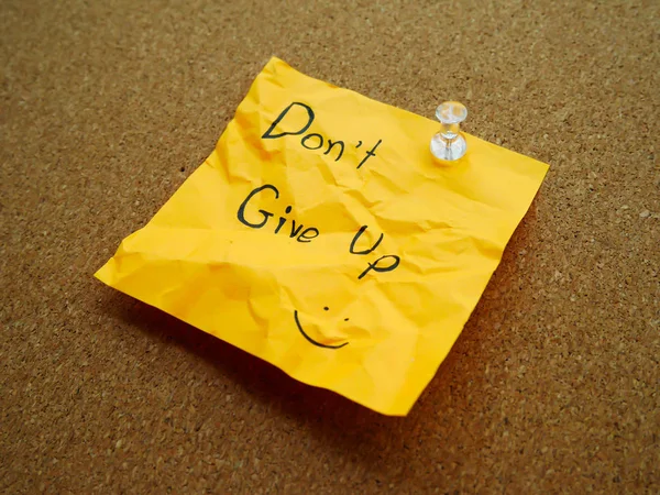 Don't give up dekontunu deftere naklet — Stok fotoğraf