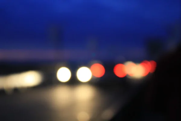Bokeh wazig auto verlichting — Stockfoto