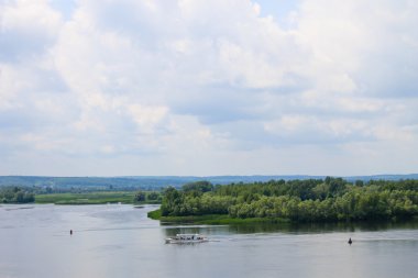 Kremenchug Dnieper Nehri üzerinde tekne turizm