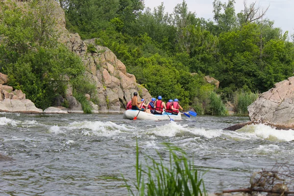 Rafting on Southern Bug river — Stock Photo, Image