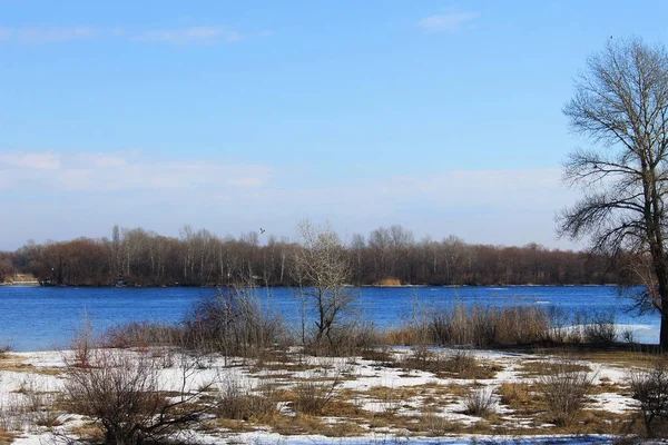 Řeky Dněpr na zimní — Stock fotografie