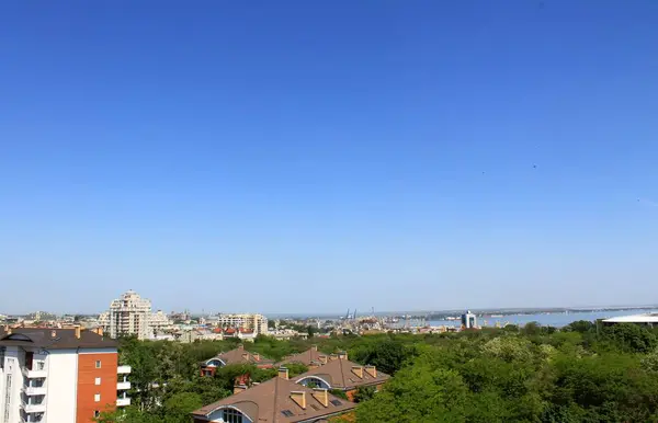 Kijk op de stad van Odessa en de Zwarte Zee — Stockfoto