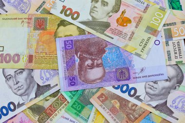 Arka planını Ukraynalı para hryvnia