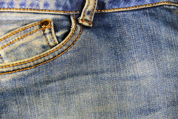 Jeans-Textur. Teil der blauen Jeans — Stockfoto