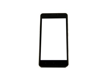 Boş ekran ile siyah modern akıllı telefon