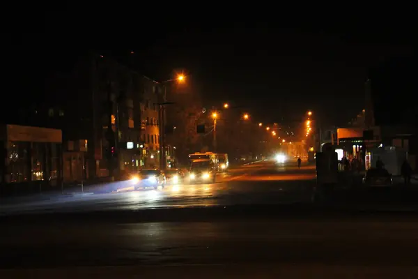 路上クレメンチュグで夜景 — ストック写真