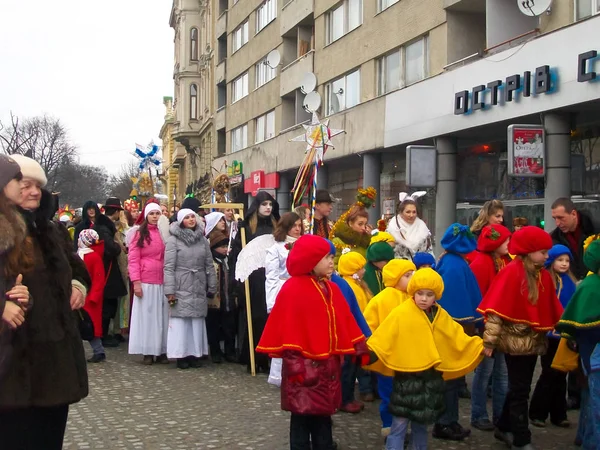 Célébrations de Noël à Lviv, Ukraine — Photo