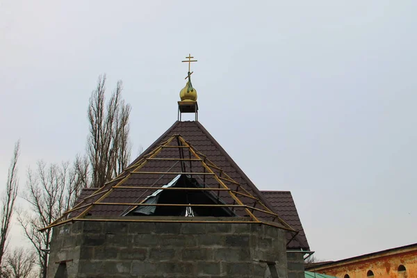 Construção de uma igreja — Fotografia de Stock