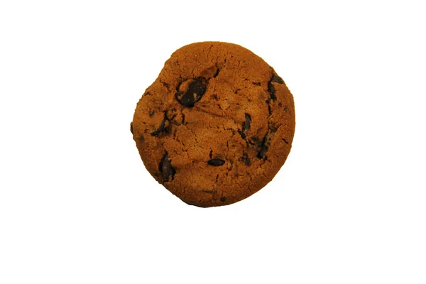 Chocolade chip cookie geïsoleerd op witte achtergrond — Stockfoto