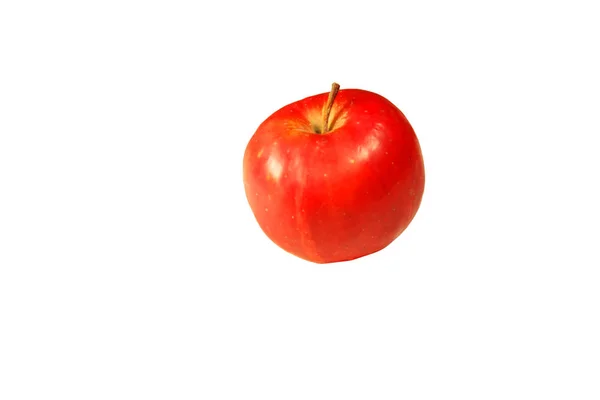 Maçã vermelha isolada no fundo branco — Fotografia de Stock