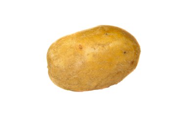 Bir tane patates üzerinde beyaz backgrond izole