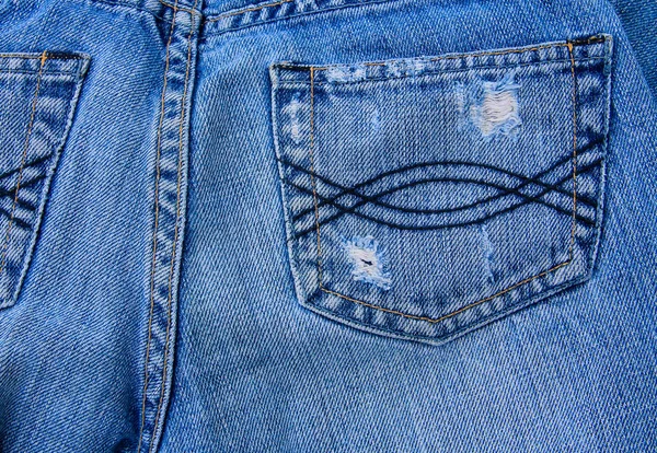 Jeans textuur. Deel van een spijkerbroek — Stockfoto