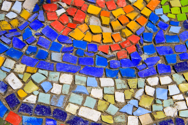 Мозаичный фон. Цветная керамическая плитка