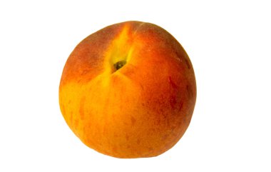 Beyaz arkaplanda şeftali izole