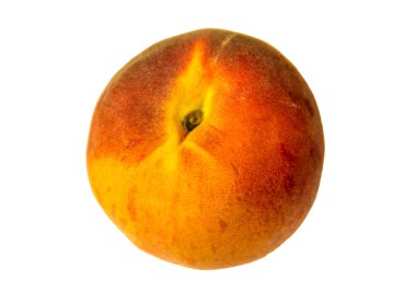 Beyaz arkaplanda şeftali izole
