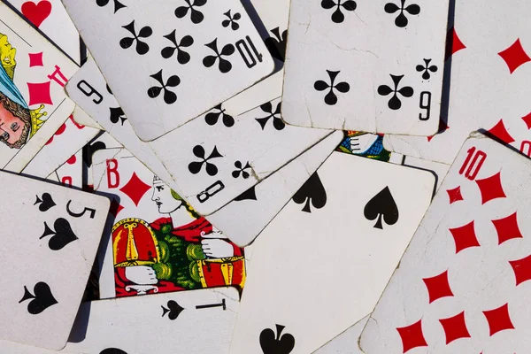 Background of old playing cards — Stock Photo, Image