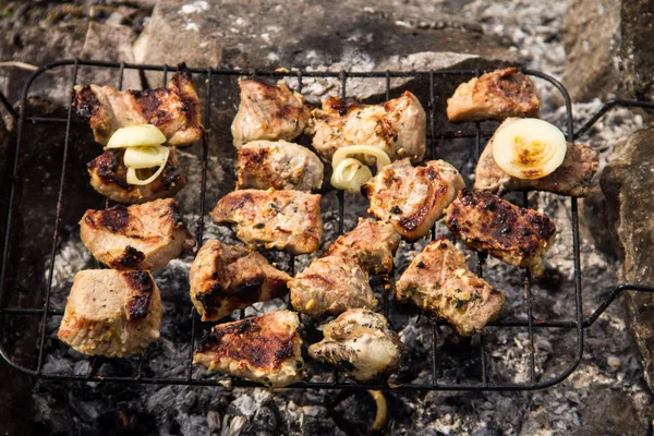 Pörkölés a grill sertéshús — Stock Fotó