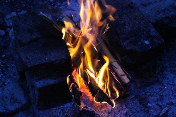Campfire το βράδυ — Φωτογραφία Αρχείου