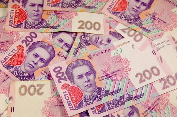 İki yüz hryvnia banknotların arka plan
