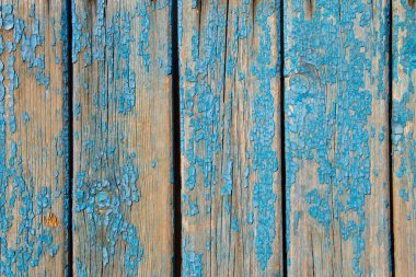 Eski ahşap desenli, eski mavi boyalı.