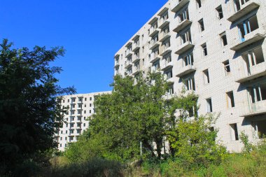 Ukrayna 'da terk edilmiş çok katlı bir bina