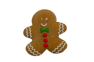 Zencefilli ekmek adam beyaz arka planda izole