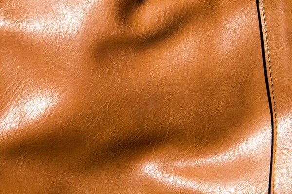 Texture in pelle marrone per sfondo — Foto Stock