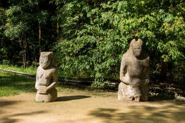 Antik taş heykel bir İskit savaşçısı