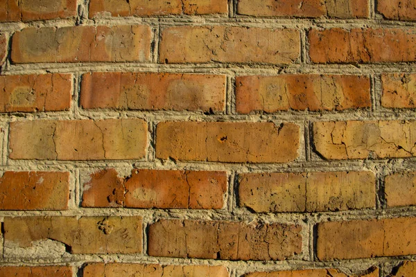 Fundo da antiga parede de tijolo vermelho — Fotografia de Stock