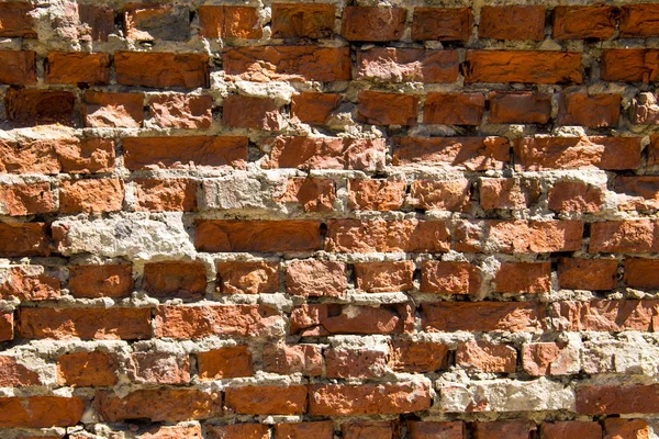 Hintergrund der alten roten Backsteinmauer — Stockfoto