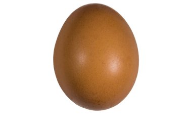 Beyaz arkaplanda izole edilmiş tavuk yumurtası