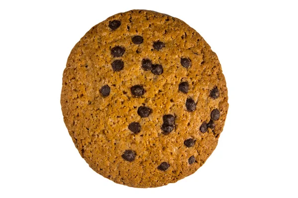 Chocolate Chip Cookie isoliert auf weißem Hintergrund — Stockfoto