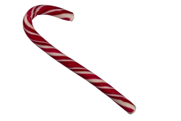 Holiday candy cane a elszigetelt fehér háttér — Stock Fotó