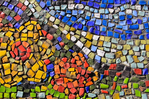 Fondo mosaico. Patrón de azulejos de cerámica colorido —  Fotos de Stock