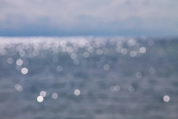 Bulanık bokeh arka plan mavi deniz — Stok fotoğraf