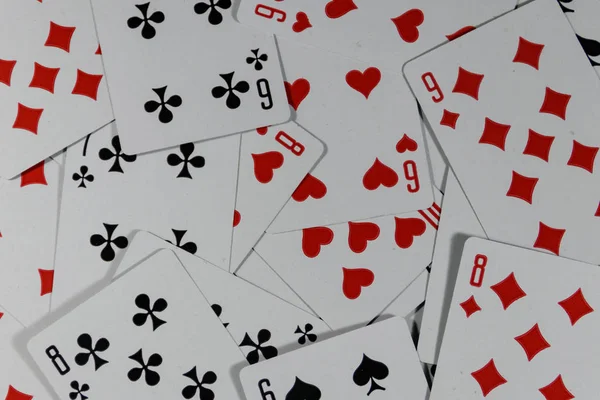 Oyun kartlarının arkaplanı — Stok fotoğraf