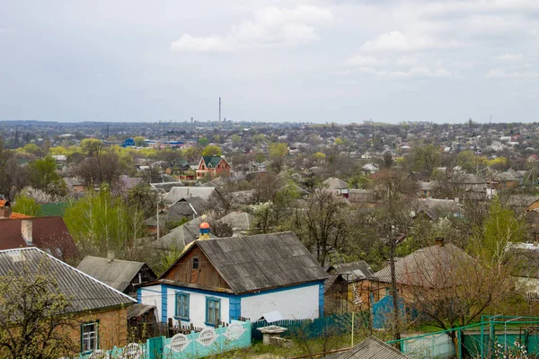 Letecký pohled na město Alexandrie na Ukrajině — Stock fotografie