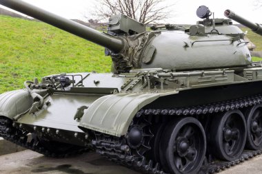 İkinci Dünya Savaşı'ndan Ukrayna tarihi Ulusal Müzesi'nde zırhlı tank