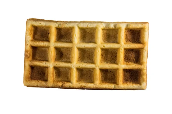 Belgische wafel geïsoleerd op witte achtergrond — Stockfoto