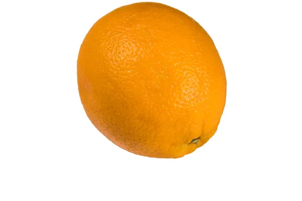 Jeden cały orange na białym tle — Zdjęcie stockowe