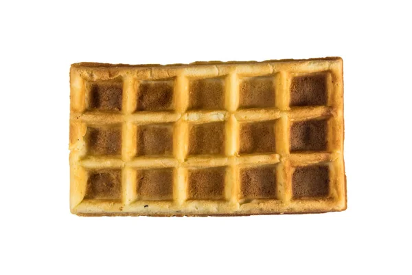 Belgische Waffel isoliert auf weißem Hintergrund — Stockfoto