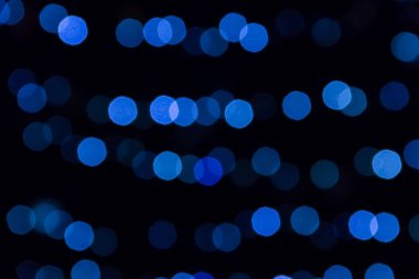 Bulanık soyut bokeh arkaplanı. Mavi ışıklar