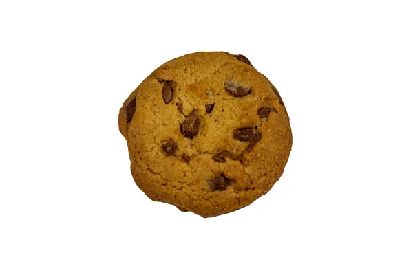 Chocolade chip cookie geïsoleerd op witte achtergrond — Stockfoto