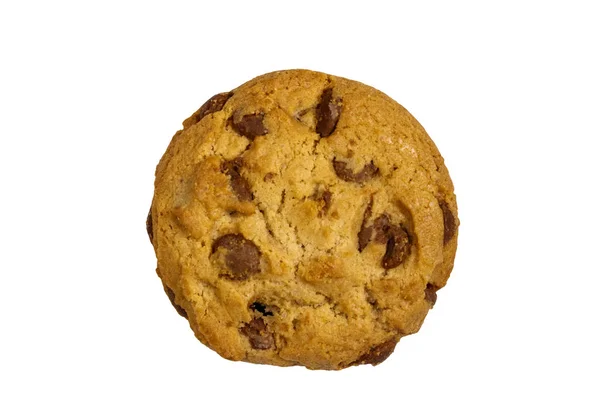 Biscoito de chocolate isolado no fundo branco — Fotografia de Stock