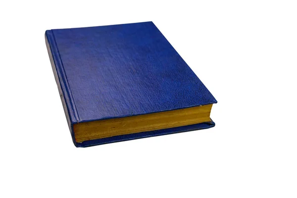 Blauwboek geïsoleerd op een witte achtergrond — Stockfoto